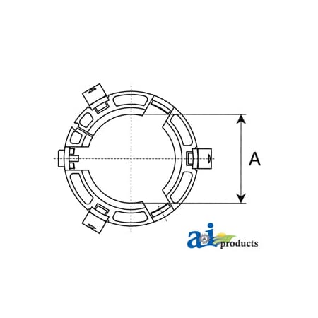 A & I PRODUCTS Shield Bearing, Inner 3" x3" x0.2" A-BP255060006